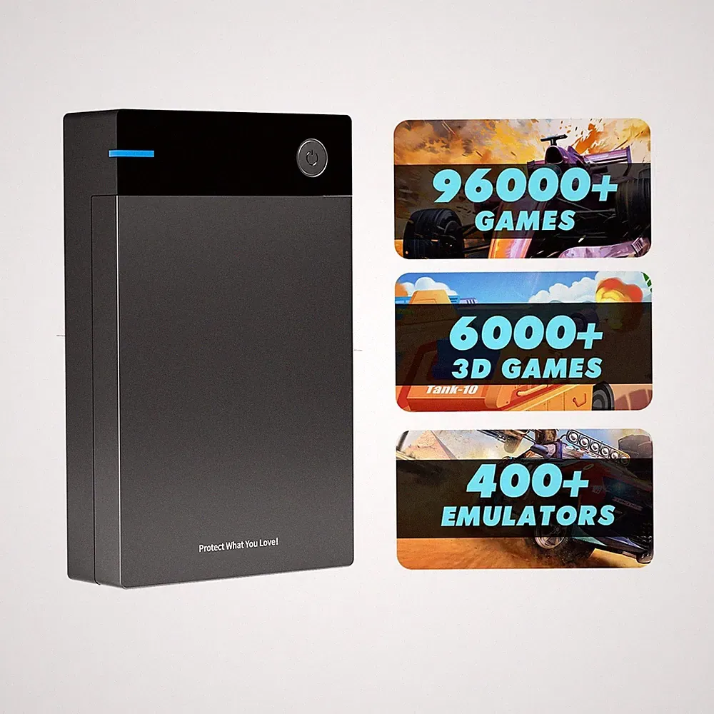 12TB Retro Gaming Hard Drive with 96000+ Classic Games, Compatible with 400+...