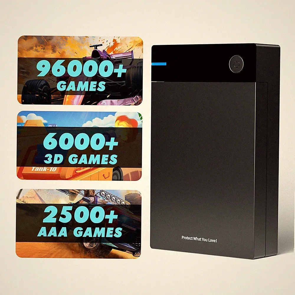 Kinhank 12tb Retro Game Hard Drive with 96000+ Games, Consoles...