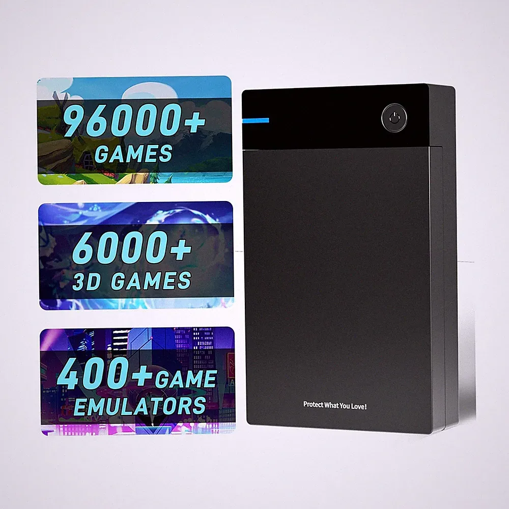 Kinhank 12tb Retro Game Hard Drive with 96000+ Games, Retro Game Consoles Com...